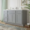 thumbnail image 2 of 54 in. W x 21 in. D x 32.5 in. H Bath Vanity Cabinet without Top in Gray, 2 of 5