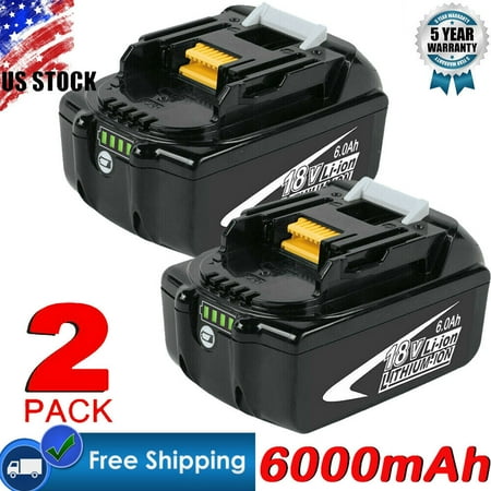 

2Pack 6Ah Battery For Makita BL1860B LXT 18V Lithium BL1850 BL1830 LED Indicator