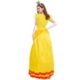 thumbnail image 3 of IBTOM CASTLE Princess Peach Dresses Adult with Crown and Gloves Women Pageant Long Dresses Pink Tulle Gown Carnival Dress Up for Photo Shoot Birthday Party Outfit M Yellow, 3 of 8