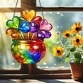 thumbnail image 4 of TechToyHub Shamrock Sun Catcher,6.69 Inch Green Acrylic St.Patrick’s Day Ornaments for Window Porch Outdoor Decor,2D Four Leaf Clover Hanging Decoration with Chain,Weather Resistant, 4 of 5