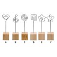 thumbnail image 5 of serony Wooden Base Place Card Holder Buffet Reservation Picture Clip Stand Holiday Wedding Banquets Party Table Setting Decorations Star, 5 of 5
