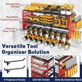 thumbnail image 3 of Power Tool Organizer Wall Mount, 300Lbs Load 3 Layer   Tool Shelf with 8 Drill Holders, Garage Workshop Storage for Cordless Tools  Screwdrivers(Red), 3 of 16
