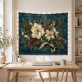 thumbnail image 5 of Framed Cute Animals with Festive Botanical Arrangement, Nostalgic Vintage for Botanical Art Lovers, Wall Decor, Christmas Gift, Tapestry Wall Hanging for Dorm and Living Room, 5 of 7