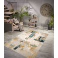 thumbnail image 7 of La Dole Rugs Abstract Rustic Minimalistic Modern Runner Rug - Amazing Soft Premium 2x4 Room Decor Carpet for Living Room, Entrance, and Hallway - Orange, 3x5 (2'7" x 4'11", 80cm x 150cm), 7 of 7