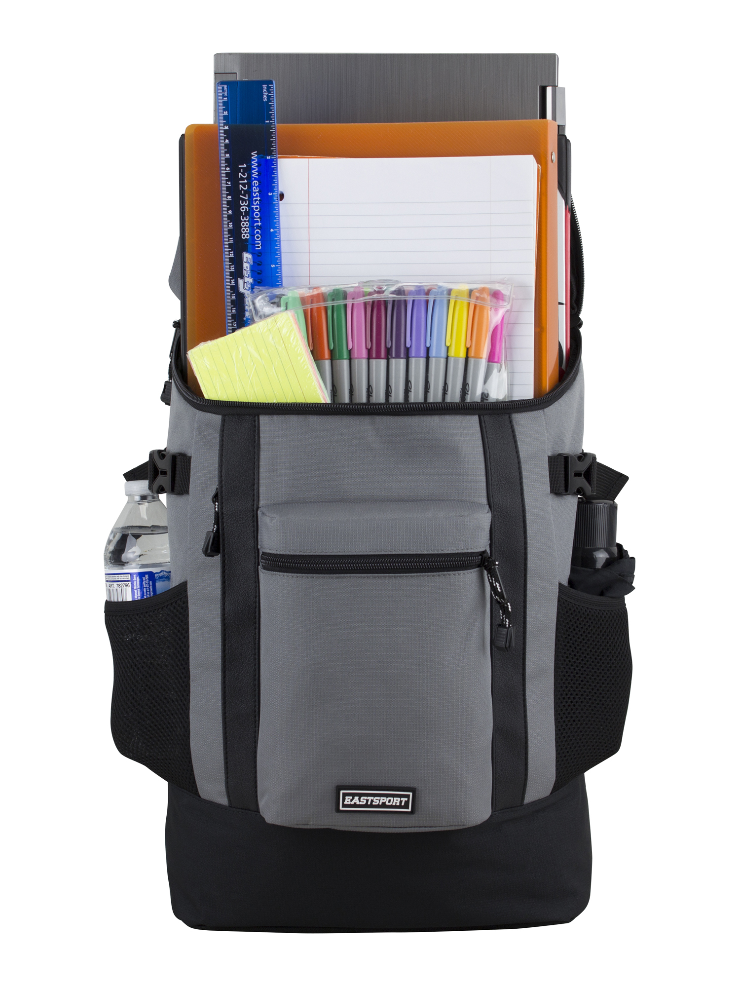 Eastsport Unisex Rival 18.5" Laptop Backpack, Grey Flannel - image 5 of 9