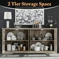 thumbnail image 5 of Merluxy 63" Buffet Sideboard Cabinet with Storage, Large Modern Farmhouse Cabinet, Rustic Grey, 5 of 12