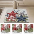 thumbnail image 4 of Dish Drying Mat Absorbent Dish Drainer Kitchen Counter 23.6x19.7inch Dish Drying Pad for Countertops Sinks Draining Racks Red White and Blue Stars, 4 of 9