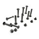 thumbnail image 2 of 10 juegos de tornillos negros de Chicago Kit variado Tornillos de fijación de cabeza ranurada Conjunto de remache Remache de uñas para encuadernación 10x30mm Macarena Postes Tornillos de fijación Remaches, 2 of 8
