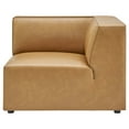 thumbnail image 3 of Sofa Corner Chair, Faux Vegan Leather, Tan, Modern Contemporary Urban Design, Living Lounge Room Hotel Lobby Hospitality, 3 of 8