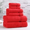 thumbnail image 2 of Superior Egyptian Cotton Absorbent 6-Piece Red Towel Set, 2 of 13