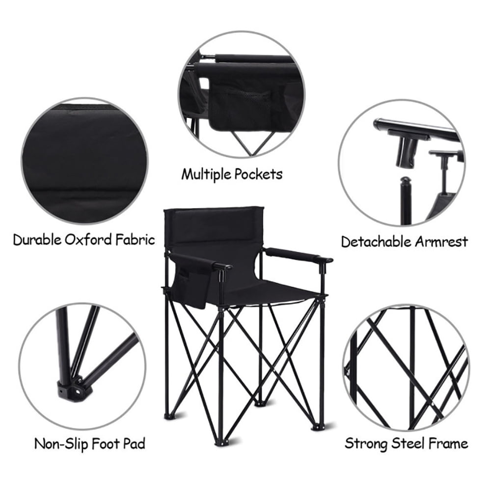 Aimee Lii Portable 38 Inch Oversized High Camping Fishing Folding Chair, Folding Camping Chairs Aimee Lii Portable 38 Inch Oversized High Camping Fishing Folding Chair, Folding Camping Chairs