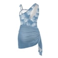 thumbnail image 7 of SEANATIVE Tropical Printed Swimsuits for Teen Girls One Piece Bathing Suit See Through Short Skirt Cover Ups Cut Out Back Beachwear for Surfing Water Park, Size 13-14, Palm Leaf Blue, 7 of 7