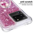 thumbnail image 5 of Funda para Samsung Galaxy S20 Ultra 5G con Brillo Líquido Flotante, Purpurina, Parachoques y Anillo Giratorio Soporte, 5 of 5