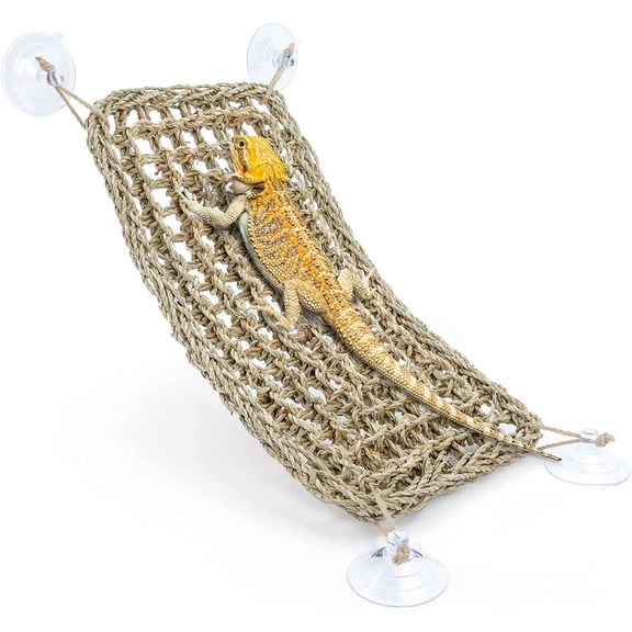 Bearded Dragon Hammock Reptile Lounger for Chameleon, Lizards, Gecko, Snakes, Lguana Reptiles, Tortoises (Rectangle 16'' x 8'')