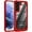 Red, variant on For Samsung Galaxy S21/S30 6.3inch Ultimate CaseX Transparent Hybrid Case with Metal Buttons And Camera Edges - Black