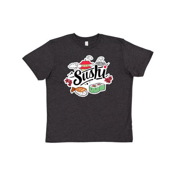 Inktastic Cute Sushi Illustration Youth T-Shirt