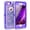Purple, variant on For Apple IPhone 8 / IPhone 7 Tough Defender Sparkling Liquid Glitter Heart Case With Transparent Holster Clip Purple