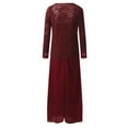 thumbnail image 6 of Njagoc3 Womens Long Sleeve Tie - Waist Maxi Dress, Solid Color, Casual Daily & Brunch Outfit, 6 of 6