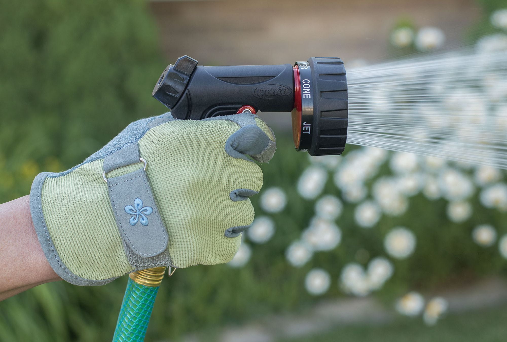 Orbit Pro Flo 7-Pattern Hose Watering Nozzle, Metal Front Trigger
