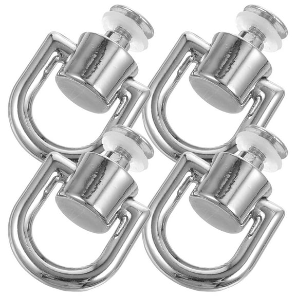 SHOWERORO 4Pcs D Rings for Bag Making Hardware Zinc Alloy Multi-function Decorative Purse Accessories