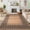 Brown/Black, variant on Easy Jute Dining Room Rugs 10x13 Geometric Bordered Accent Rugs with Non-Slip Backing, Stain-Resistant Contemporary Carpet, Neutral Floor Mats for Backyard, Living Room, Deck, Dark Brown