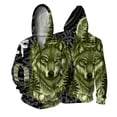 thumbnail image 3 of Sudadera con capucha con estampado de guerrero de tendencia de moda, sudadera con cremallera, informal y versátil, sudadera con capucha para hombre, sudaderas cómodas para hombre, sudadera con capucha, 3 of 5