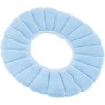thumbnail image 1 of fundas de asiento de inodoro suaves y gruesas para baño, cómodas de repuesto, lavables, reutilizables y antideslizantes (azul), 1 of 5