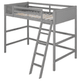 thumbnail image 5 of Tcbosik Loft Bed Twin Size, Bed Frame with Ladder and Guardrail, Wood Slats Support, No Box Spring Needed, Gray, 5 of 9