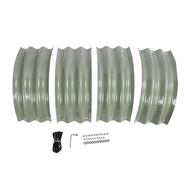 "Eco-Friendly Modular Steel Garden Planter Kit for Home, School, and Villa Use – 60x60x20cm, Light Green, Enhanced Safety and Durability for Vegetables and Flowers"