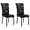 D-Two Black Chairs, variant on Black PU Leather Dining Chairs Set of 2, Upholstered Accent Chairs with Metal Legs for Dining Room