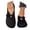 Black, variant on Women's Casual Slip On Flat Shoes Round Toe Flock Upper Non Slip Outsole All Day Comfort Footwear for Summer Daily Wear Beach Casual Outings