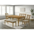 thumbnail image 2 of Best Master Furniture Huntington Transitional Dining Bench with Cushioned Seating, Antique Natural Oak, 2 of 4