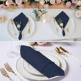 thumbnail image 2 of Solid Dark Blue Cloth Napkins, Minimalism Abstract Denim Texture Washable and Reusable Dinner Napkins Set of 8, Table Napkin for Kitchen Party Birthday Wedding Hotel Housewarming 20"x20", 2 of 8