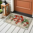thumbnail image 5 of Grey Snowman Christmas Bathroom Mat 2x3 FT, Non Slip Small Kitchen Mat, Farmhouse Tree Xmas Washable Soft Backed Front Door Throw Rug Non-Shedding Indoor Outdoor Doormat for Entryway Sink, 5 of 9