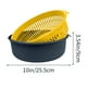 thumbnail image 3 of Cesta Coladora Grande de Plástico para Fregadero | Colador Doble para Frutas y Verduras | Material Apto para Uso Alimentario | Utensilio de Cocina de 25,4 X 22,9 X 8,9 Cm para Lavar y Almacenar, 3 of 6