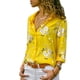 thumbnail image 1 of Guardurnaity Blusa de manga larga con solapa para mujer, blusa de manga con patrón para niñas, blusa de estilo suelto, camisa Type2 NO2, 1 of 6