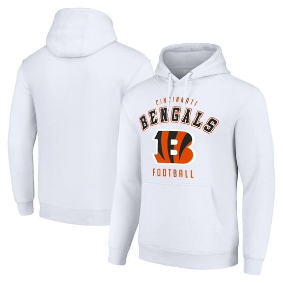 Unisex Starter White Cincinnati Bengals Logo Pullover Hoodie
