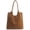 Brown, variant on Soft Faux Suede Tote Bag for Women - Magnetic Closure Hobo Handbag, Casual Vegan Leather Purse​