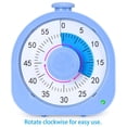 thumbnail image 5 of Gustave 60 Minute Visual Timer Silent Countdown Timer USB Rechargeable Kitchen Classroom Desk Timer Time Management Tool for Study Cooking, Blue, 5 of 11
