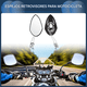 thumbnail image 5 of Espejo Laterales Retrovisor Universal Para Motocicleta 1 Par Araña Lab.G, Negro Blanco, 5 of 5