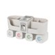 thumbnail image 1 of Organizador de baño multifuncional con dispensador de pasta dental, soporte para 8 cepillos y 4 vasos, montaje adhesivo sin necesidad de taladrar, color blanco grisáceo, ideal para familias., 1 of 6