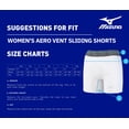 thumbnail image 4 of Shorts Mizuno Aero Vent Acolchados para Mujer, Gris, Mediano, 4 of 4
