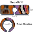 thumbnail image 4 of 4Pcs SKYSONIC Faucet Absorbent MatColorful Guitar Washable Counter Drying Pads Behind Faucet, 4 of 7