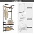 thumbnail image 4 of VASAGLE Coat Rack with Shoe Bench 4-in 1 Hall Tree for Entryway Entryway Bench with Coat Rack Rustic Brown and Black 13.3 x 28.3 x 72.1 Inches, 4 of 7