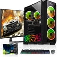 thumbnail image 1 of Gaming Desktop PC Tower | Intel 10th Gen i3 upto 4.30 GHz Processor| 24" FHD Gaming Monitor| AMD Radeon R9 370 4GB DDR5 Gaming HDMI | 512GB SSD 16GB DDR4 RAM | Win 11 Pro | WiFi, 1 of 5