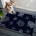 thumbnail image 4 of Bathroom Rugs 2x3 Ft, Coral Coastal Non Slip Area Rugs for Kitchen Bedroom Entryway, Watercolor Beach Nautical Shells Starfish Washable Carpet Runner Rug Floor Mats for Bedroom Home Decor, 4 of 9
