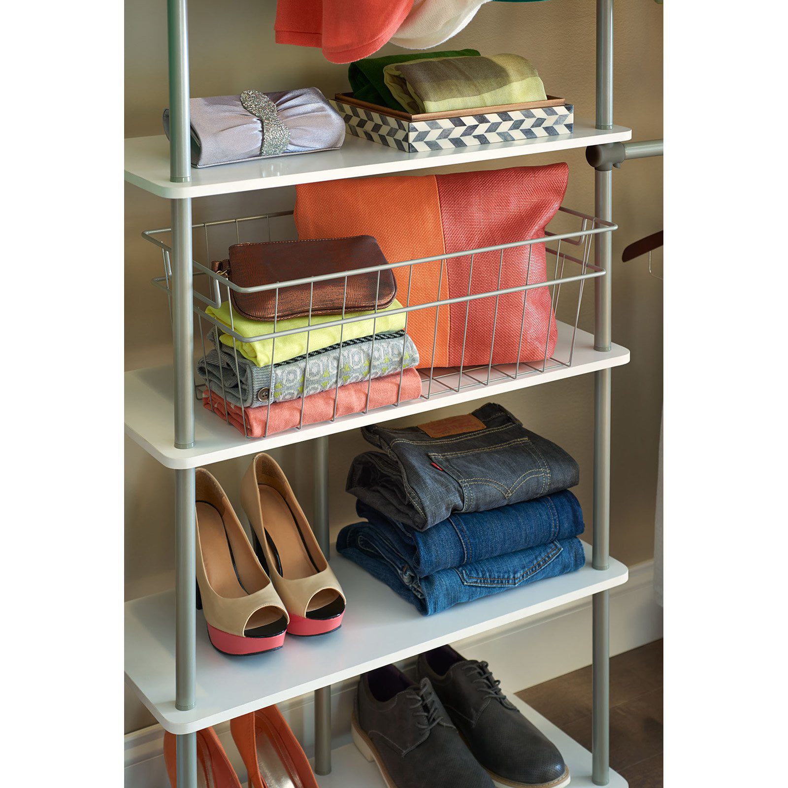 RIHUD Storage Baskets for Shelves 18.5x10.5x8in Closet Storage