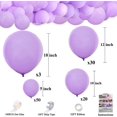 thumbnail image 3 of Kit de arco de guirnalda de globos YONGSHENG morados 107 piezas 5 10 12 y 18 pulgadas, 3 of 5