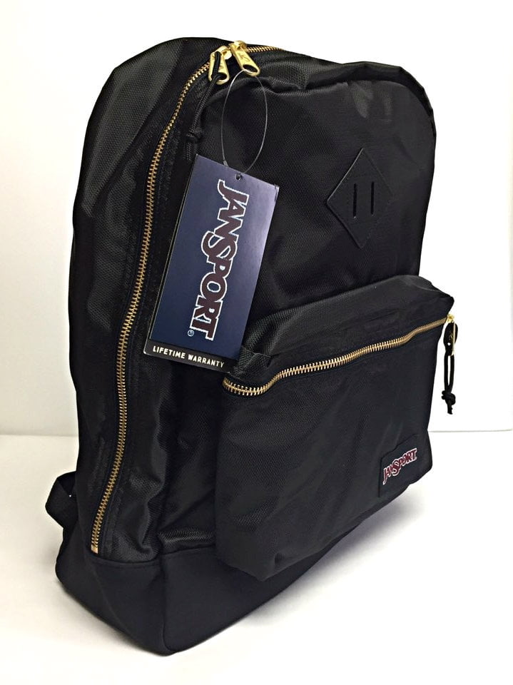 black and gold jansport backpack
