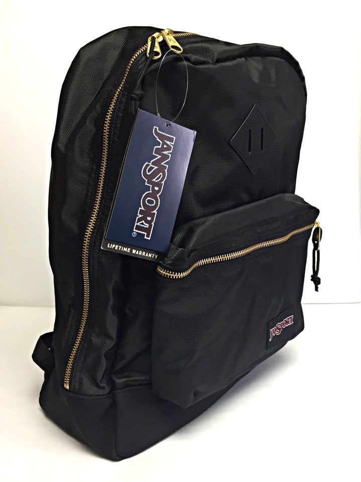 jansport black and gold